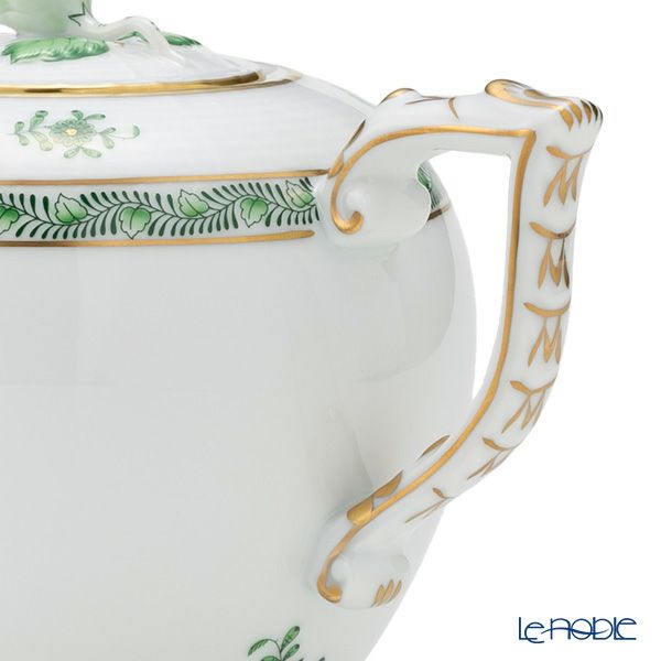 ヘレンド アポニーグリーン 00606-0-09／604 ティーポット ローズ 800ml