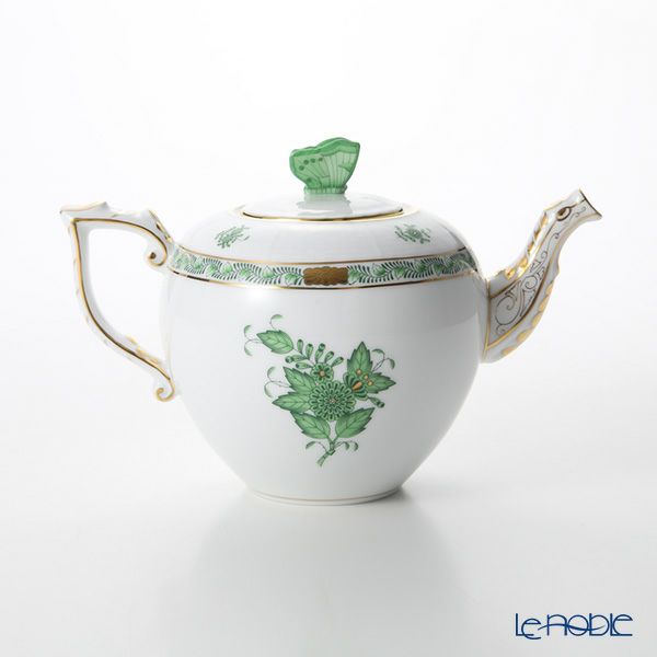 ヘレンド アポニーグリーン 00606-0-17 ティーポット チョウ 800ml
