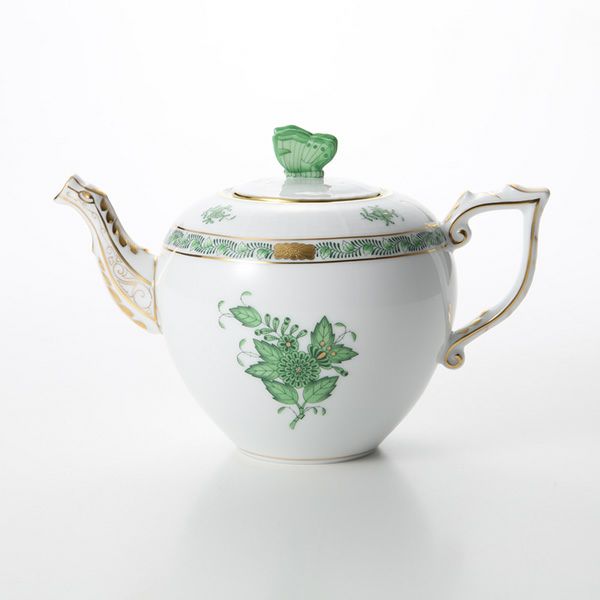 ヘレンド アポニーグリーン 00606-0-17 ティーポット チョウ 800ml