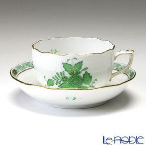 ヘレンド アポニーグリーン 00704-0-00／704 ティーカップ＆ソーサー 200ml