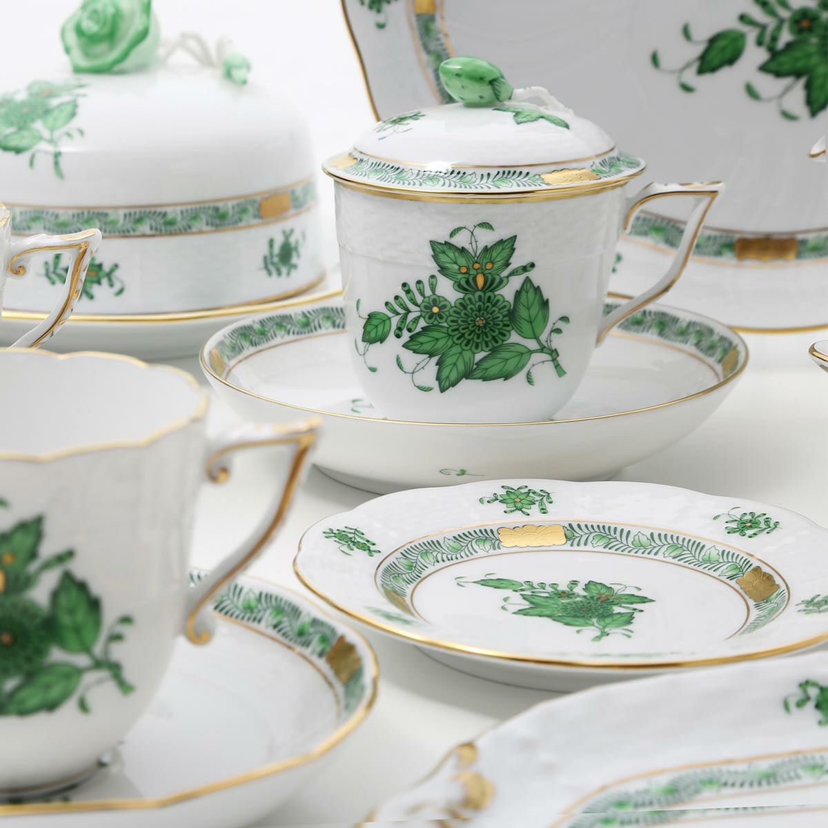 ヘレンド アポニーグリーン 00705-0-11 ハーブティーカップ＆ソーサー ストロベリー 200ml