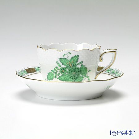 ヘレンド アポニーグリーン 00711-0-00 モカカップ＆ソーサー 100ml