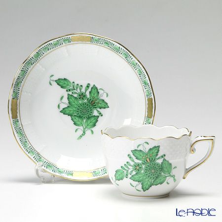 ヘレンド アポニーグリーン 00711-0-00 モカカップ＆ソーサー 100ml