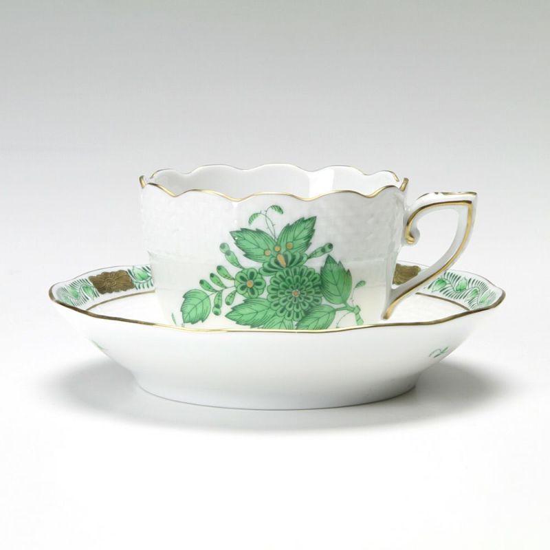 ヘレンド アポニーグリーン 00711-0-00 モカカップ＆ソーサー 100ml