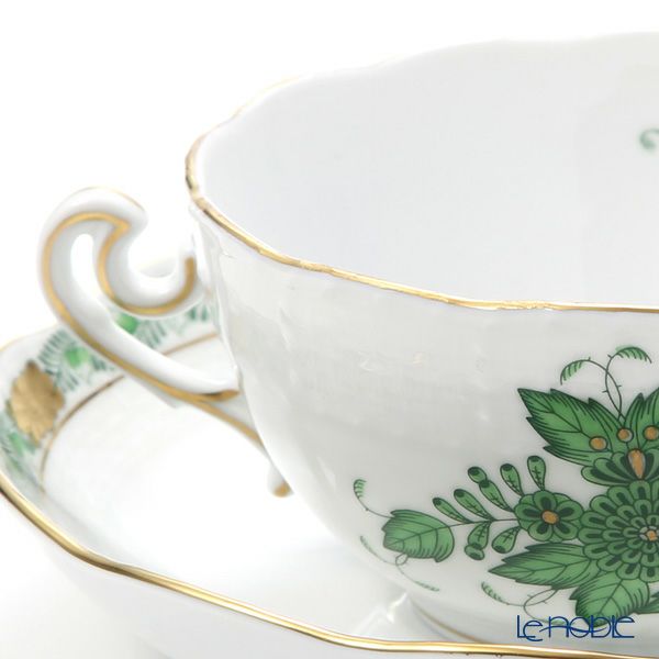 ヘレンド アポニーグリーン スープカップ＆ソーサー 180ml 00718-0-00／702