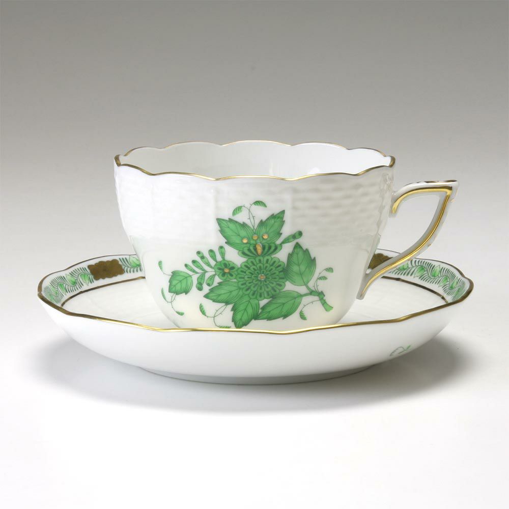 ヘレンド アポニーグリーン 00730-0-00 ティーカップ＆ソーサー（兼用） 200ml