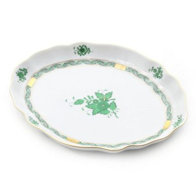 ヘレンド アポニーグリーン 01211-0-00 ファンシーディッシュ 26.5cm