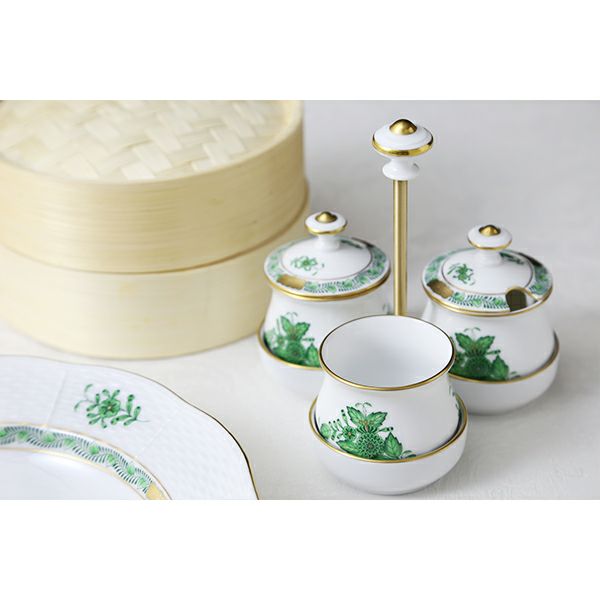 ヘレンド アポニーグリーン AV スパイスホルダー 02247-0-15