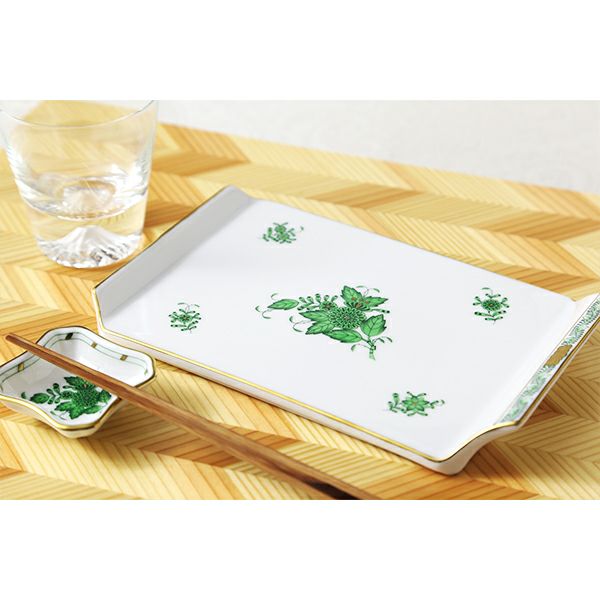 ヘレンド アポニーグリーン 02459-0-00 トレイ 20cm