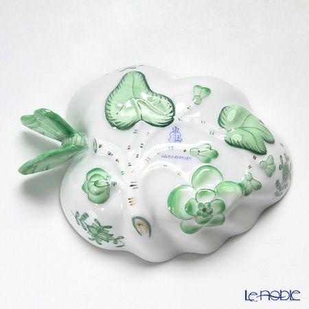 ヘレンド アポニーグリーン 02492-0-17 オープンシュガー 10.5cm（蝶）