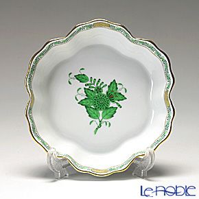 ヘレンド アポニーグリーン 02497-0-00／7779 クッキーディッシュ