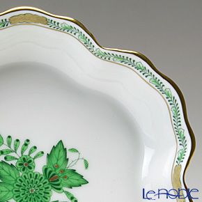 ヘレンド アポニーグリーン 02497-0-00／7779 クッキーディッシュ