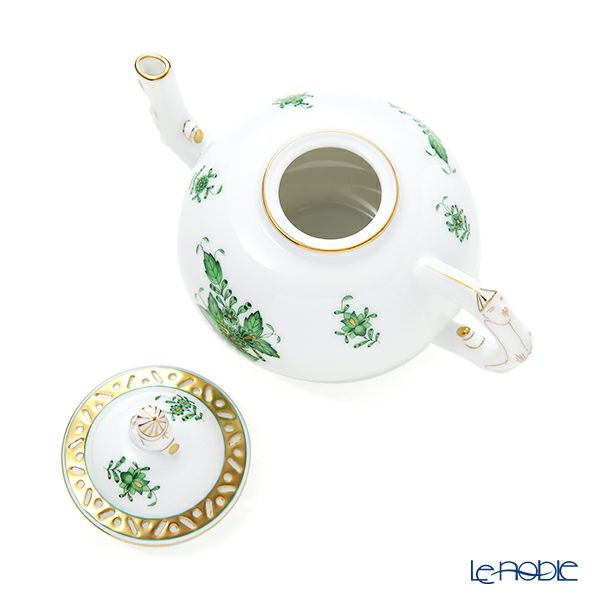 ヘレンド シノワズリ（中国趣味） アポニーグリーン AV ミニティーポット（マンダリン） 350ml 03305-0-21