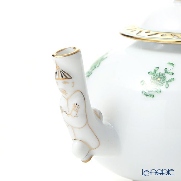 ヘレンド シノワズリ（中国趣味） アポニーグリーン AV ミニティーポット（マンダリン） 350ml 03305-0-21