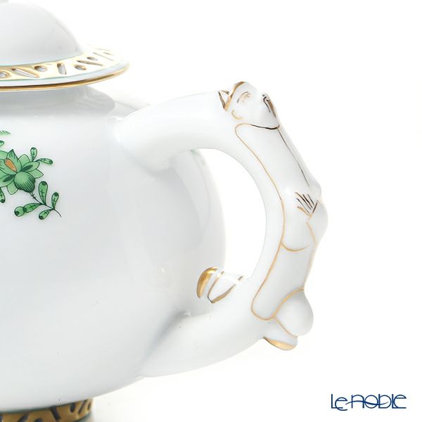 ヘレンド シノワズリ（中国趣味） アポニーグリーン AV ミニティーポット（マンダリン） 350ml 03305-0-21