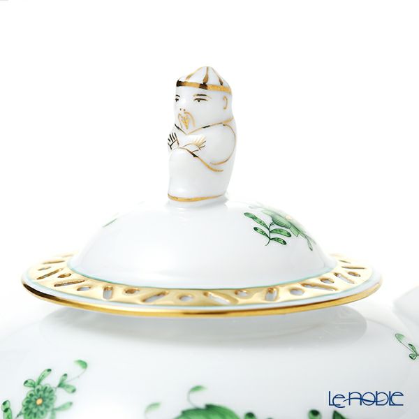 ヘレンド シノワズリ（中国趣味） アポニーグリーン AV ミニティーポット（マンダリン） 350ml 03305-0-21