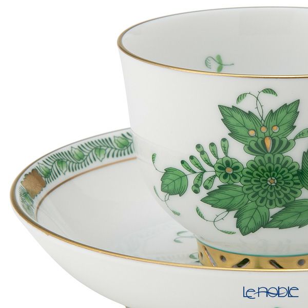 ヘレンド シノワズリ（中国趣味）アポニーグリーン 03364-0-21 マンダリン ラージカップ＆ソーサー