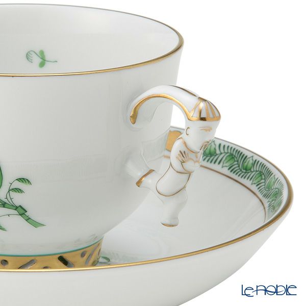 ヘレンド シノワズリ（中国趣味）アポニーグリーン 03364-0-21 マンダリン ラージカップ＆ソーサー