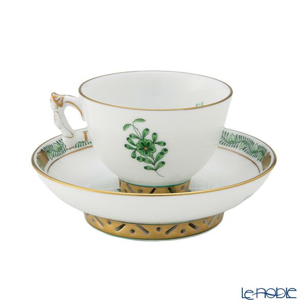 ヘレンド アポニーグリーン AV スモールカップ＆ソーサー 03371-0-21