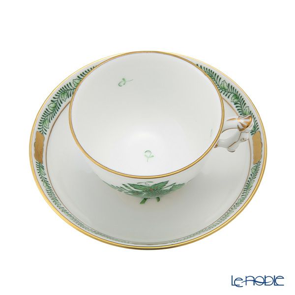 ヘレンド アポニーグリーン AV スモールカップ＆ソーサー 03371-0-21