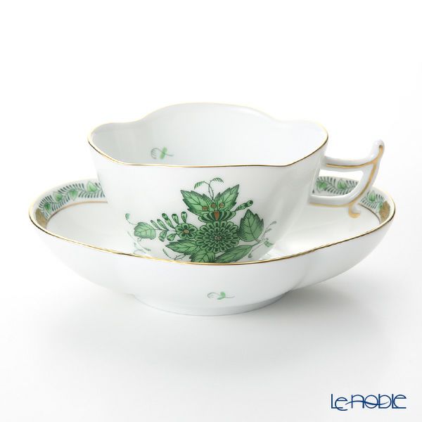 ヘレンド アポニーグリーン 04196-0-00 ティーカップ＆ソーサー 140ml