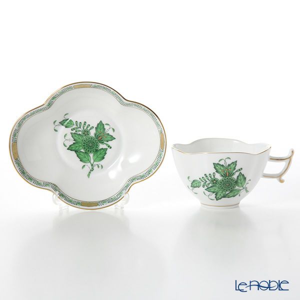 ヘレンド アポニーグリーン 04196-0-00 ティーカップ＆ソーサー 140ml