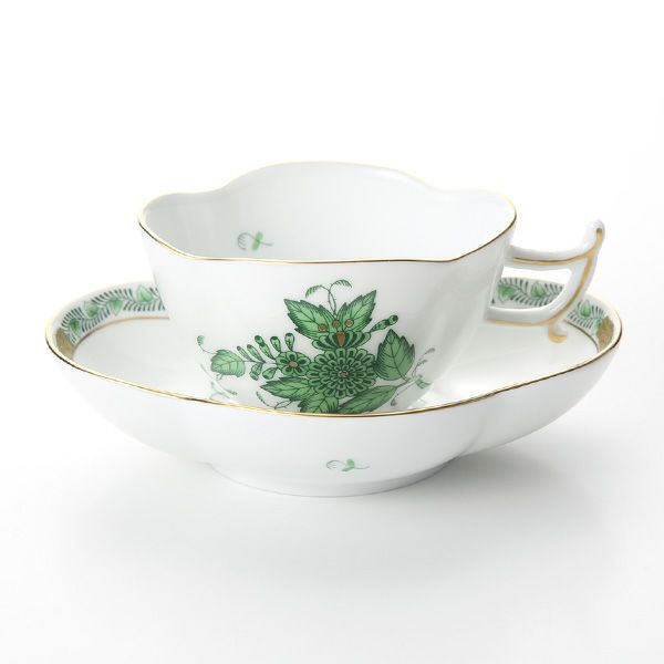 ヘレンド アポニーグリーン 04196-0-00 ティーカップ＆ソーサー 140ml