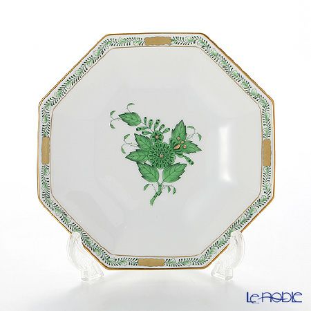 ヘレンド アポニーグリーン 04304-1-00 小皿（オクタゴナル） 13.5cm