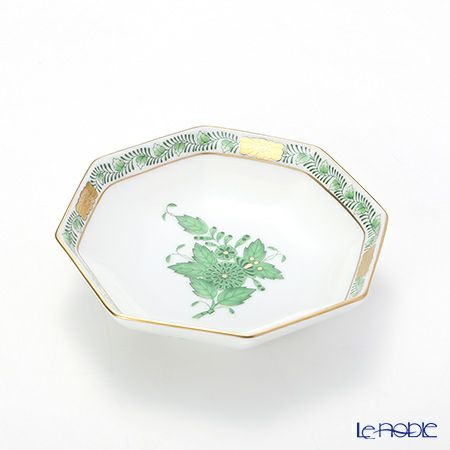 ヘレンド アポニーグリーン 04307-1-00 小皿（オクタゴナル） 11cm
