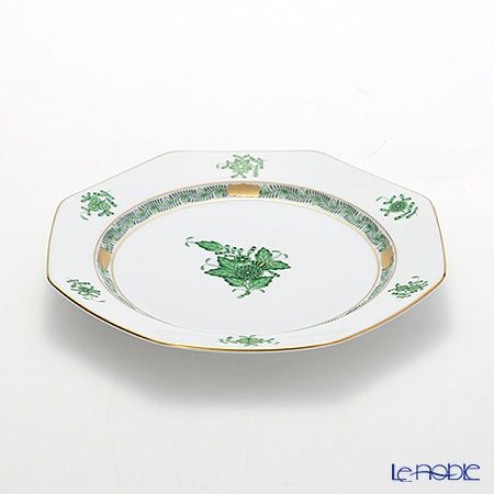 ヘレンド アポニーグリーン 04318-0-00 オクタゴナルプレート 19cm