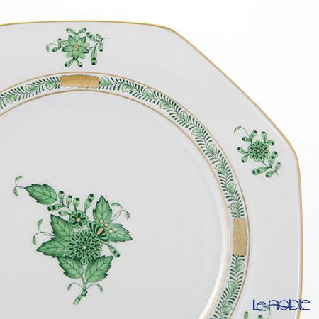 ヘレンド アポニーグリーン 04318-0-00 オクタゴナルプレート 19cm