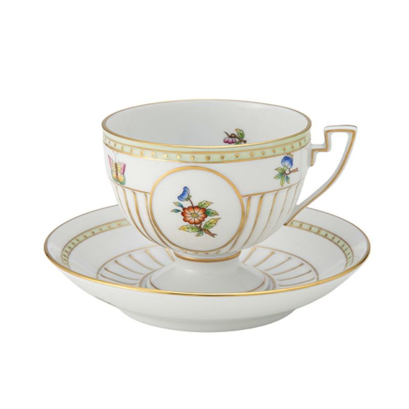 ヘレンド アポニーグリーン AV ティーカップ＆ソーサー 04459-0-00