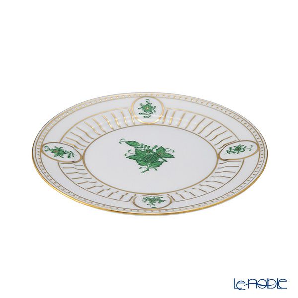 ヘレンド アポニーグリーン AV アンピールデザートプレート 19.5cm 04463-0-00