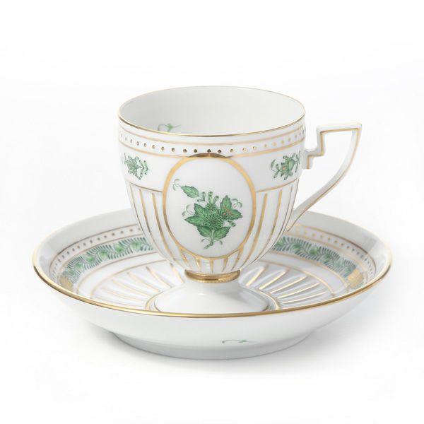 ヘレンド アポニーグリーン 04467-0-00 アンピールカップ＆ソーサー