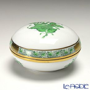 ヘレンド アポニーグリーン 06021-0-00 ラウンドボックス