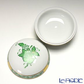 ヘレンド アポニーグリーン 06021-0-00 ラウンドボックス