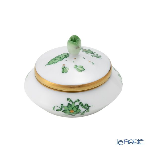 ヘレンド アポニーグリーン 06027-0-12／6027 ラウンドボックス（ツボミ） 6.5cm