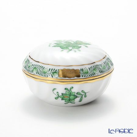 ヘレンド アポニーグリーン 06037-0-00／6037 ラウンドボックス