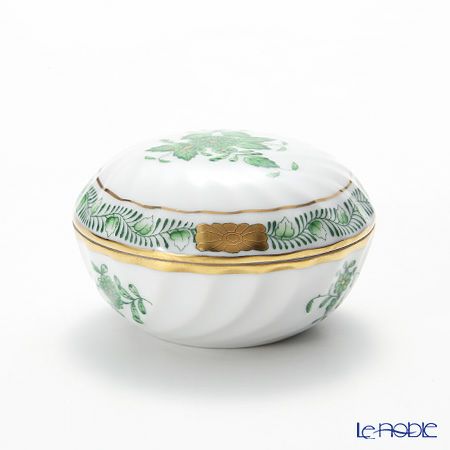 ヘレンド アポニーグリーン 06037-0-00／6037 ラウンドボックス