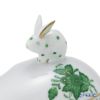 ヘレンド アポニーグリーン AV タマゴボックス ヨコ ウサギ 6.5cm 06054-0-25