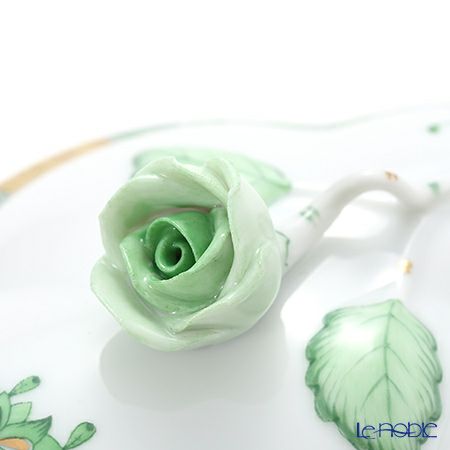 ヘレンド アポニーグリーン 06058-0-09 ボンボン入れ オーバルボックス（ローズ） 14cm