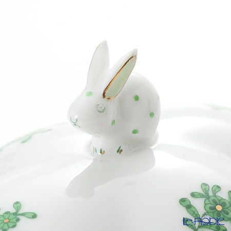 ヘレンド アポニーグリーン 06058-0-25 ボンボン入れ（ラビット）