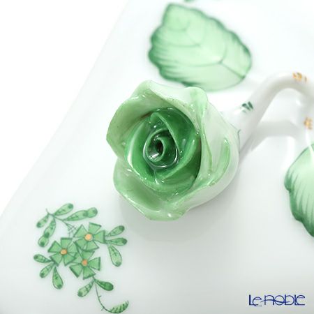 ヘレンド アポニーグリーン 06079-0-09 ボンボン入れ トライアングルボックス（ローズ）