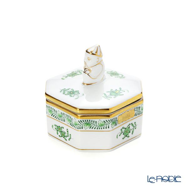 ヘレンドアポニーグリーン AV オクタゴナルボックス（マンダリン） 06104-0-21