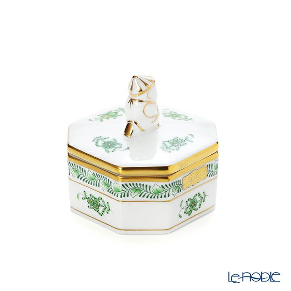 ヘレンドアポニーグリーン AV オクタゴナルボックス（マンダリン） 06104-0-21