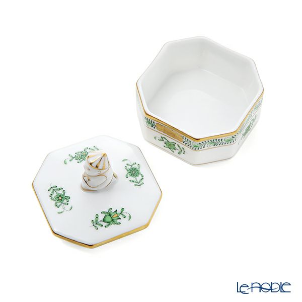 ヘレンドアポニーグリーン AV オクタゴナルボックス（マンダリン） 06104-0-21