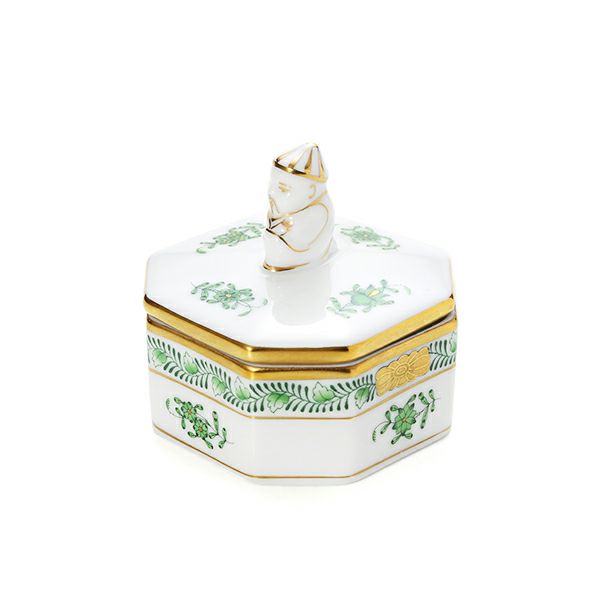 ヘレンドアポニーグリーン AV オクタゴナルボックス（マンダリン） 06104-0-21