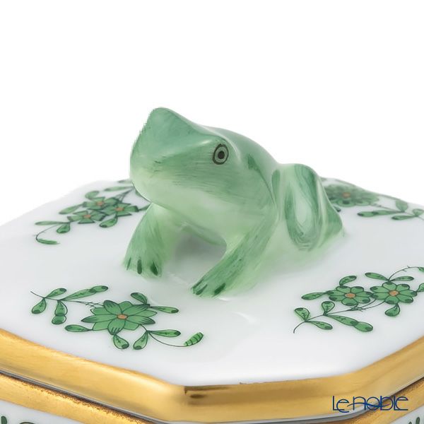 ヘレンド アポニーグリーン 06105-0-39 オクタゴナルボックス（カエル）