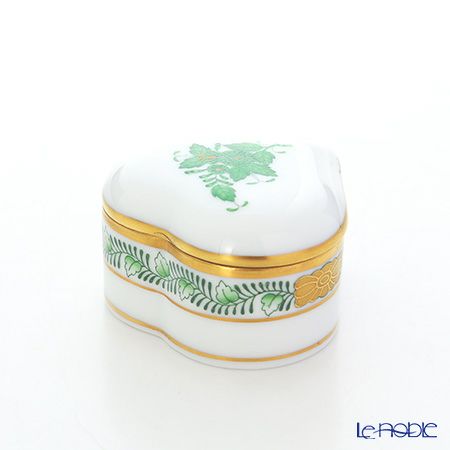 ヘレンド アポニーグリーン 06112-0-00 ハートボックス 5cm