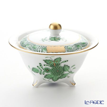 ヘレンド アポニーグリーン 06193-0-15／6193 ボックス（蓋付） 5cm